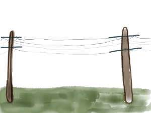 Telephone Wires, illustration by Joanna Whysner